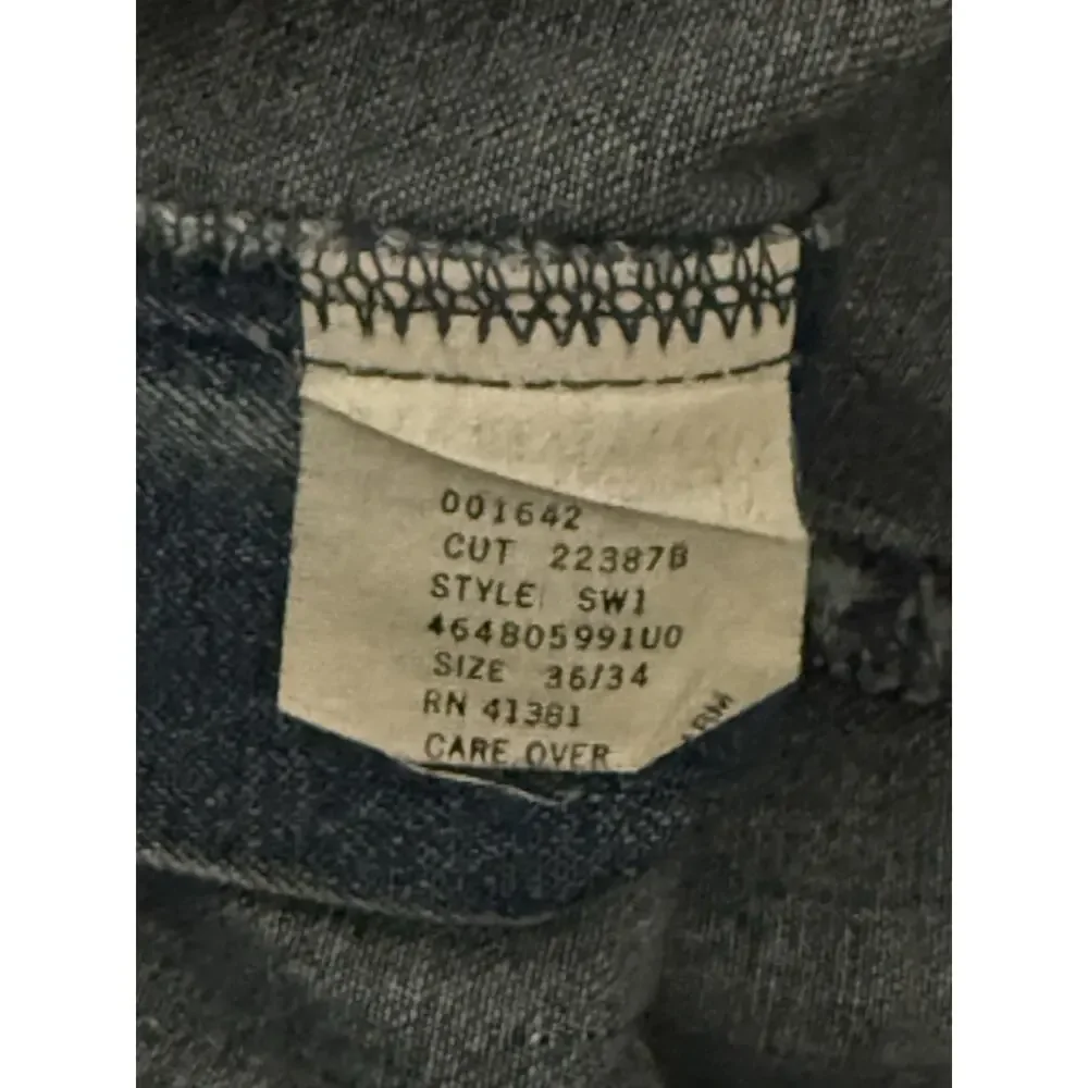 Vtg Polo Ralph Lauren USA Made Pleated Denim Jeans 36x34 (36x28) Wide Leg 90s